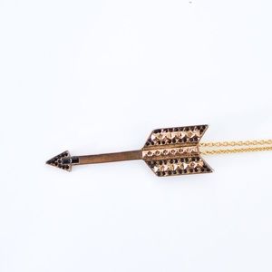 House of Harlow 1960 Antiqued Gold Arrow Necklace